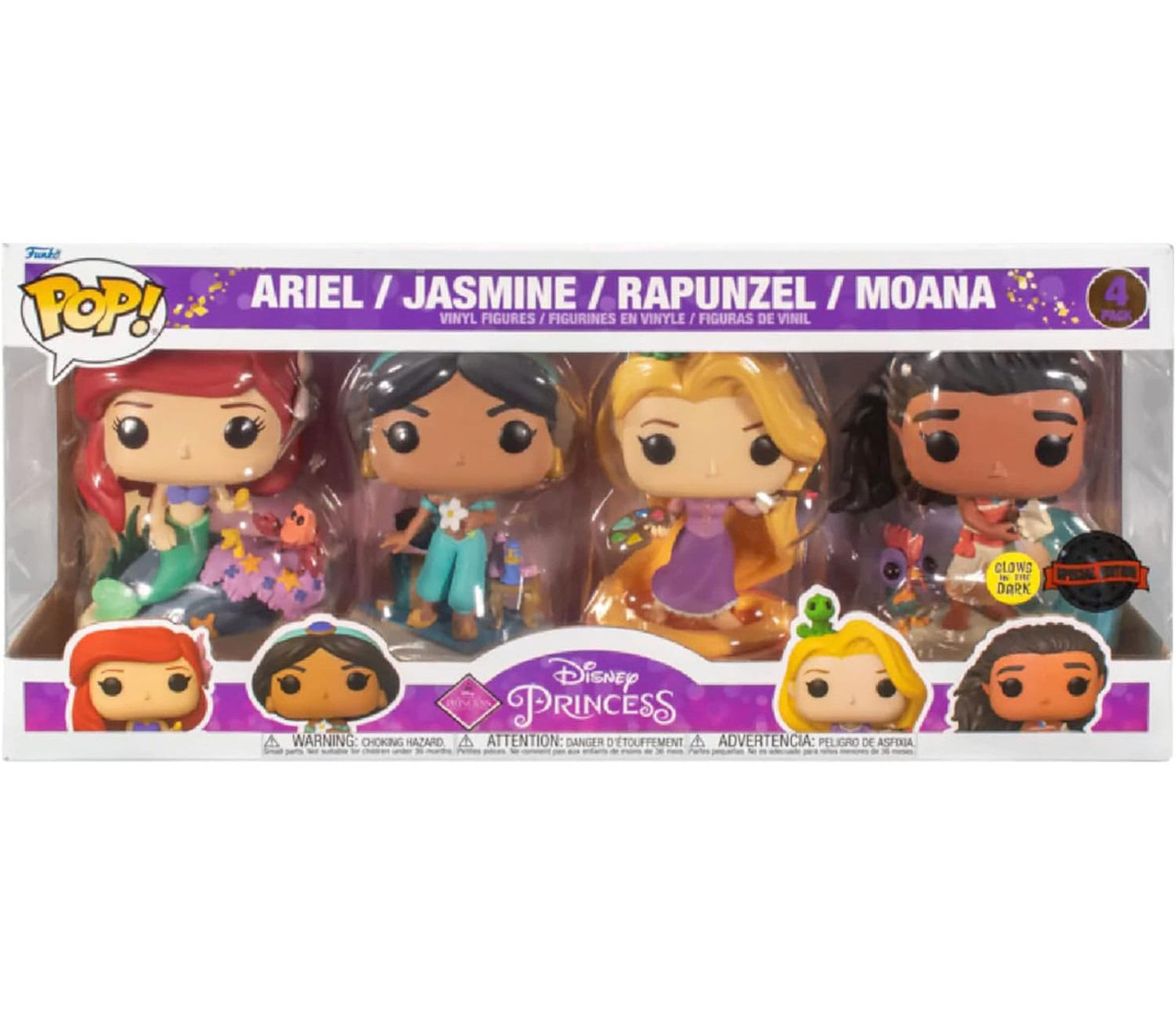 Disney POP! Movies Vinyl Figuren 4er-Pack Ultimate Princess (GW) 9 cm - Preorder - ETA: 24.11.2025