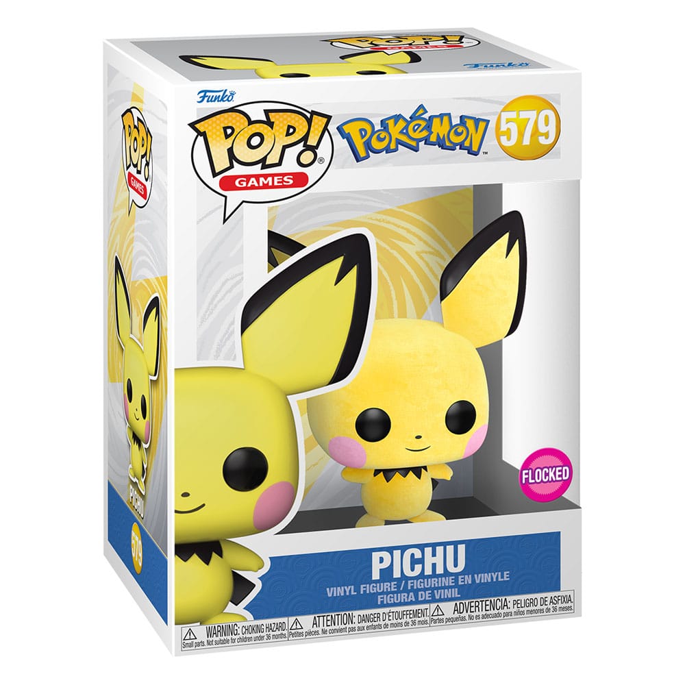 Pokemon POP! Games Vinyl Figur Flocked Pichu *Exclusive Version* 9 cm - Versand: 5-7 Tage nach Bestellung