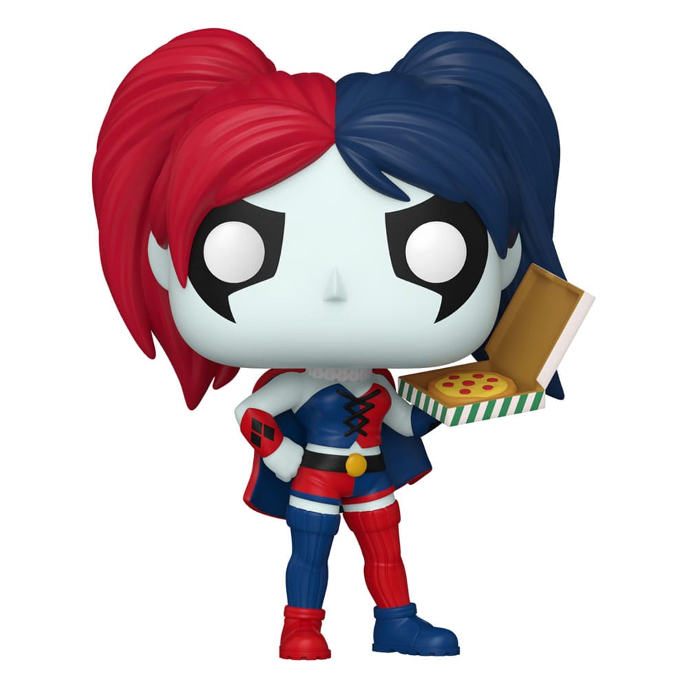 DC Comics: Harley Quinn Takeover POP! Heroes Vinyl Figur Harley with Pizza 9 cm - Versand: 5-7 Tage nach Bestellung