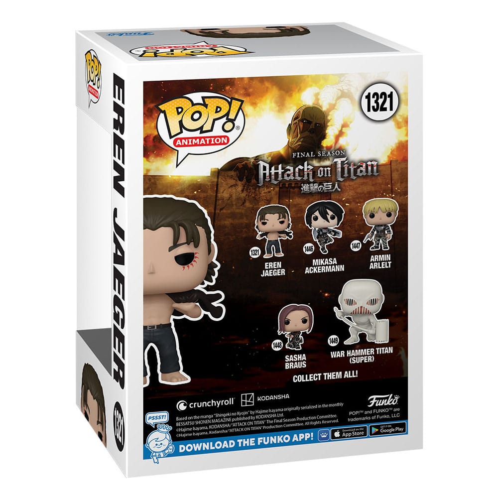 Attack on Titan POP! Animation Vinyl Figur Eren Jeager 9 cm - Preorder - ETA: 28.02.2026