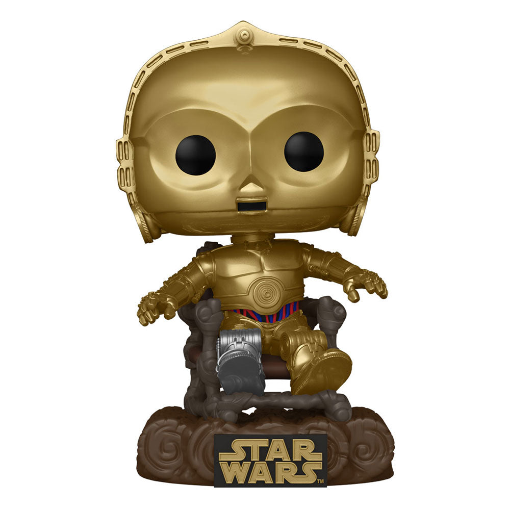 Star Wars Return of the Jedi 40th Anniversary POP! Vinyl Figur C3P0 in chair 9 cm - Versand: 5-7 Tage nach Bestellung