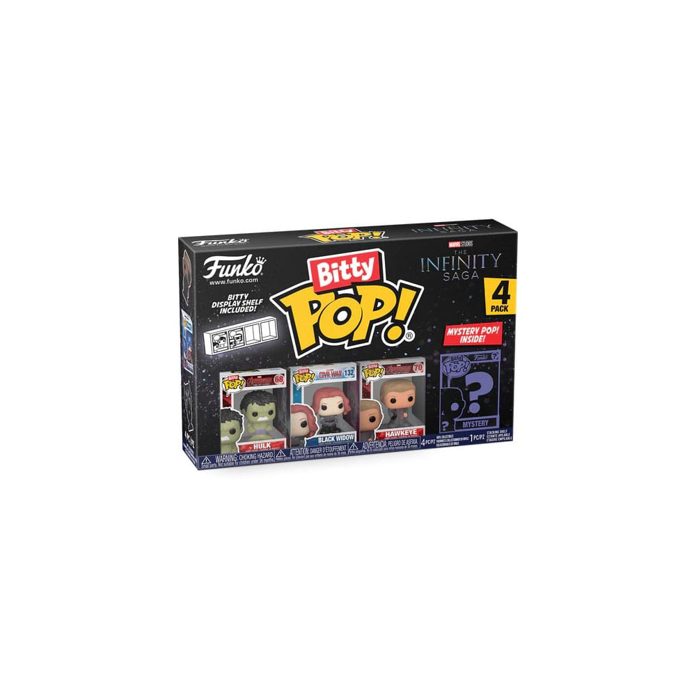 Marvel Bitty POP! Vinyl Figuren 4er-Pack Hulk 2,5 cm - Versand: 5-7 Tage nach Bestellung