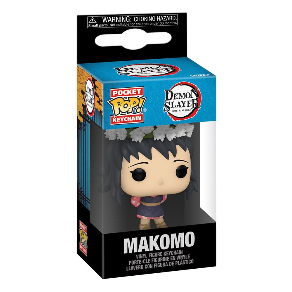 Demon Slayer: Kimetsu no Yaiba POP! Vinyl Schlüsselanhänger 4 cm Makomo (Flower Headdress) Display (12) - Versand: 5-7 Tage nach Bestellung