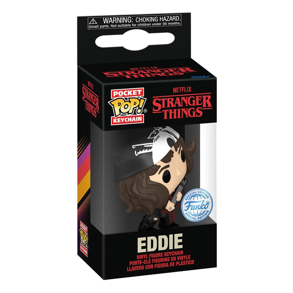 Stranger Things POP! Vinyl Schlüsselanhänger 4 cm Eddie Display (12) - Versand: 5-7 Tage nach Bestellung