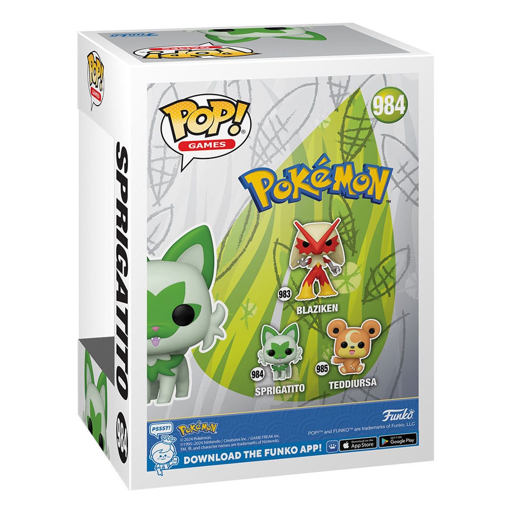 Pokemon POP! Games Vinyl Figur Sprigatito(EMEA) 9 cm - Versand: 5-7 Tage nach Bestellung