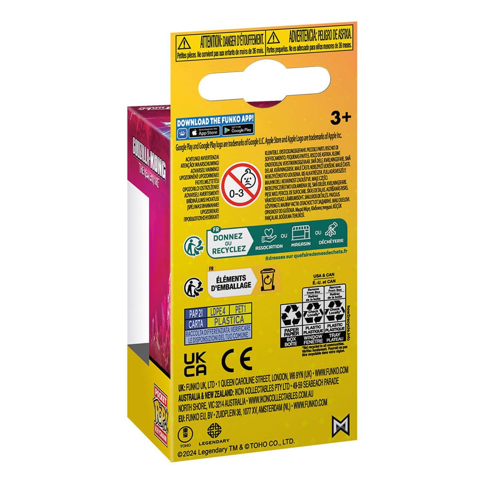 Godzilla vs. Kong 2 POP! Vinyl Schlüsselanhänger 4 cm Godzilla Display (12) - Preorder - ETA: 09.12.2025