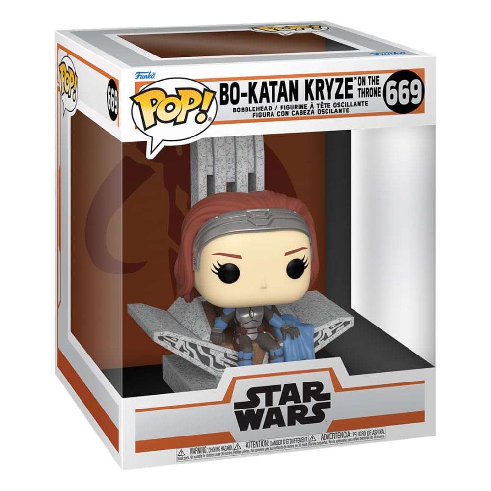 Star Wars: The Mandalorian POP! Deluxe Vinyl Figur Bo Katan w/Throne 9 cm - Versand: 5-7 Tage nach Bestellung