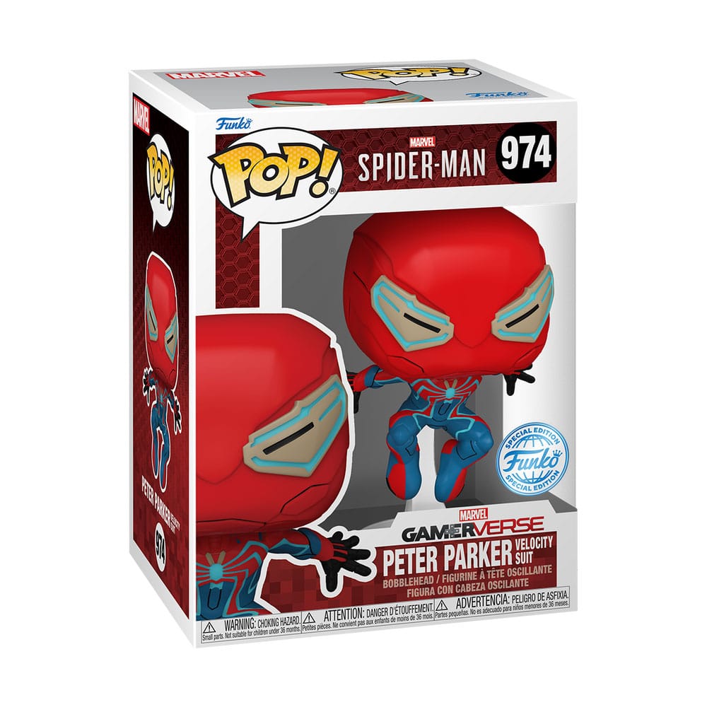 Spider-Man 2 POP! Games Vinyl Figur Velocity Suit Exclusive 9 cm - Versand: 5-7 Tage nach Bestellung