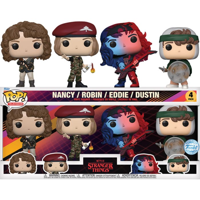 Stranger Things POP! TV Vinyl Figuren 4er-Pack S4 (EMEA) 9 cm - Versand: 5-7 Tage nach Bestellung