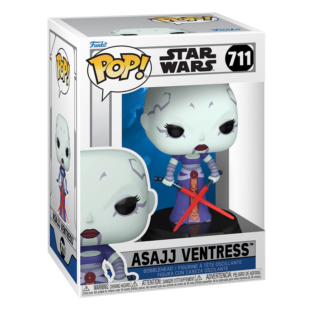 Star Wars POP! Vinyl Wackelkopf-Figur Asajj Ventress 9 cm - Preorder - ETA: 20.11.2025