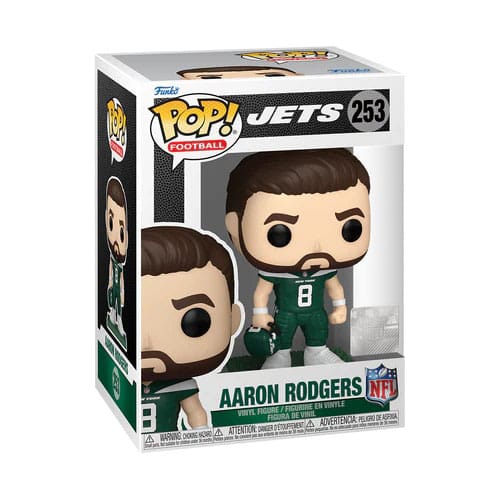 NFL: Legends POP! Sports Vinyl Figur Jets- Aaron Rodgers 9 cm - Versand: 5-7 Tage nach Bestellung