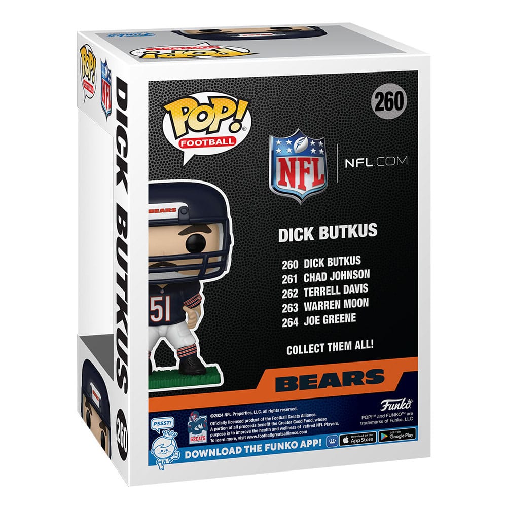 NFL: Legends POP! Sports Vinyl Figur Bears- Dick Butkus 9 cm - Versand: 5-7 Tage nach Bestellung