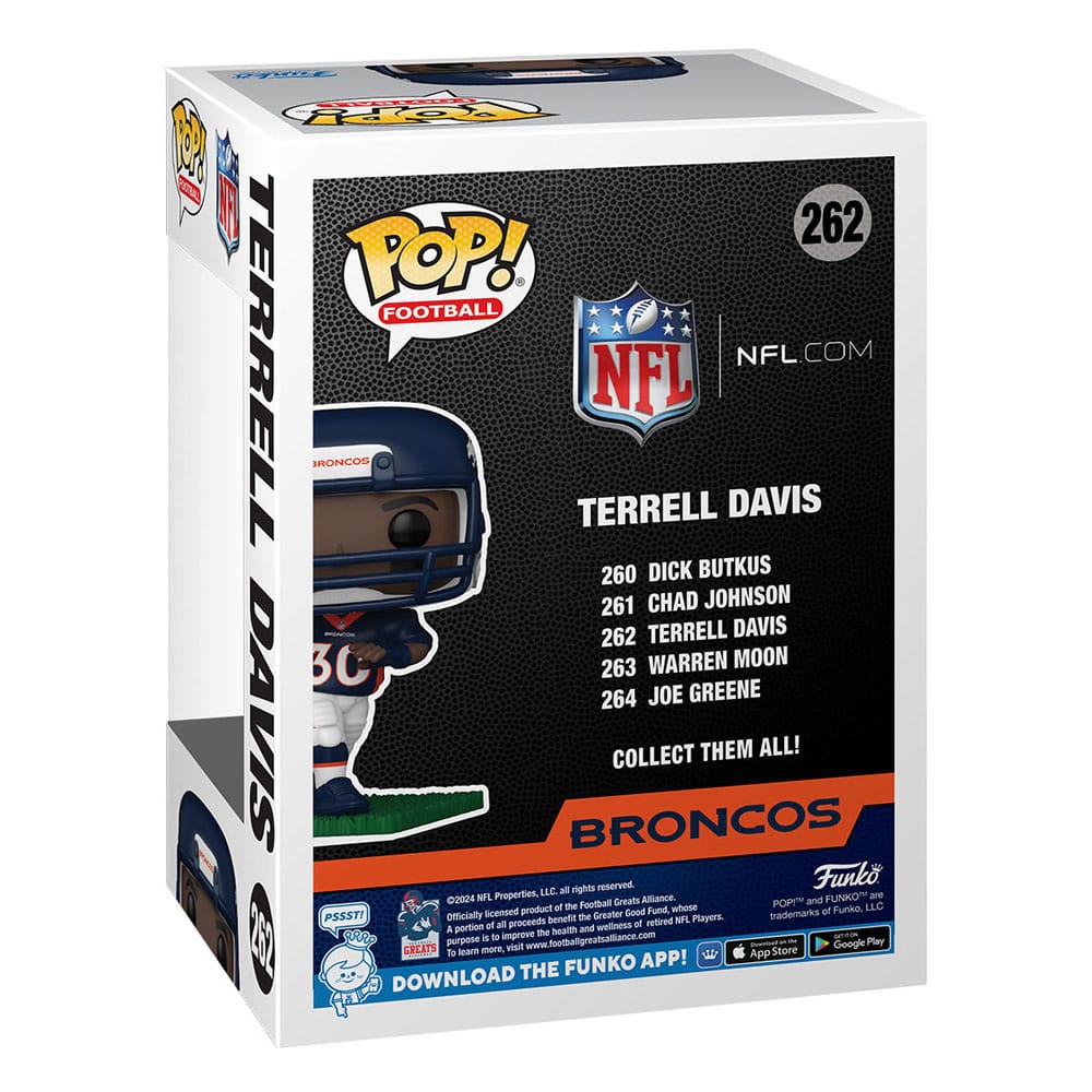 NFL: Legends POP! Sports Vinyl Figur Broncos- Terrell Davis 9 cm - Versand: 5-7 Tage nach Bestellung