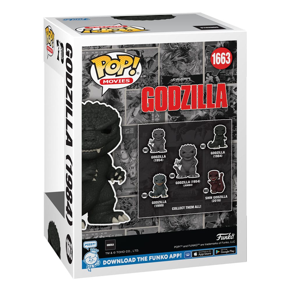 Godzilla 70th Anniversary POP! Movies Vinyl Figuren Godzilla 1984 w/CH 9 cm Sortiment (6) - Preorder - ETA: 24.11.2025