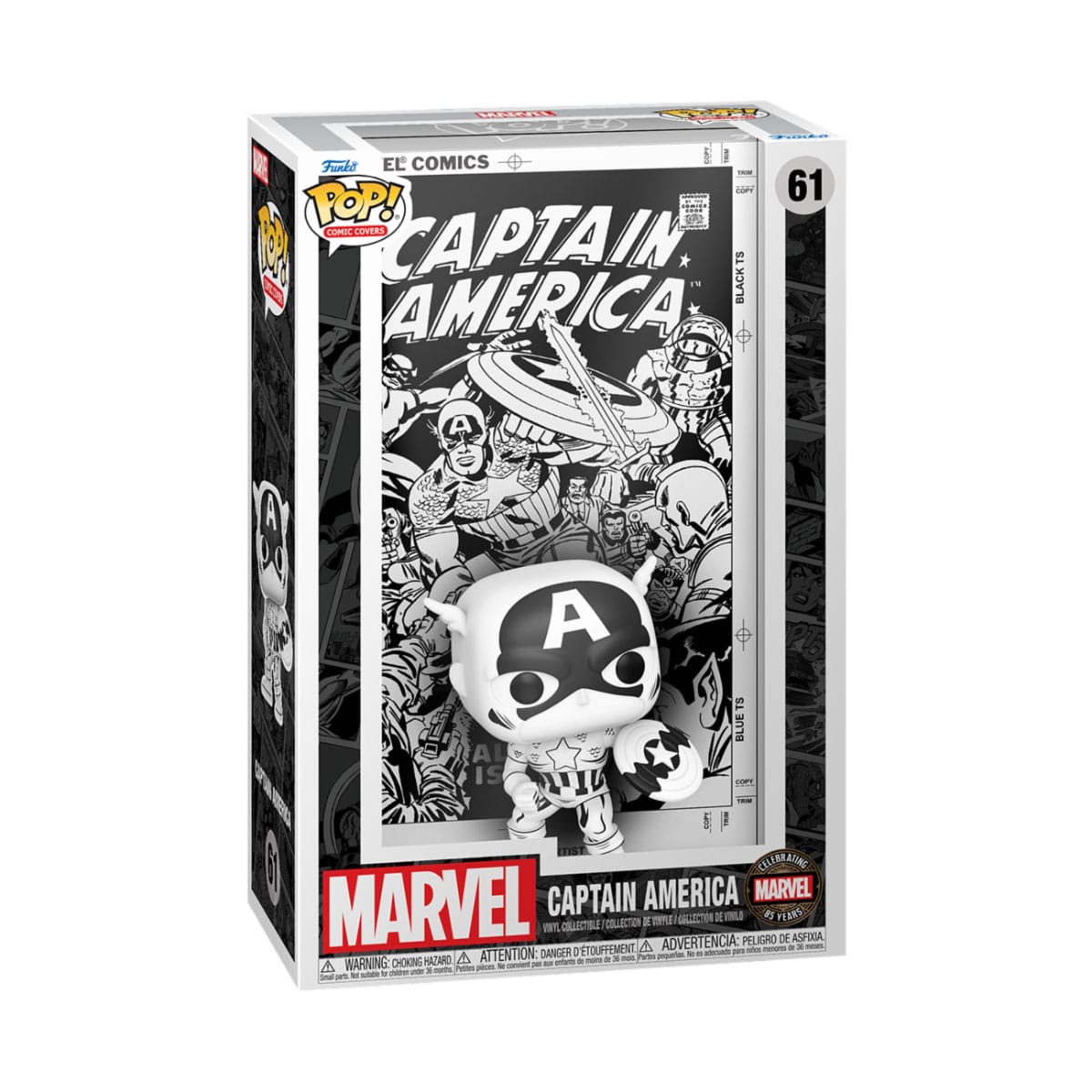 Marvel 85th Anniversary POP! Comic Cover Vinyl Figur Captain America 9 cm - Versand: 5-7 Tage nach Bestellung