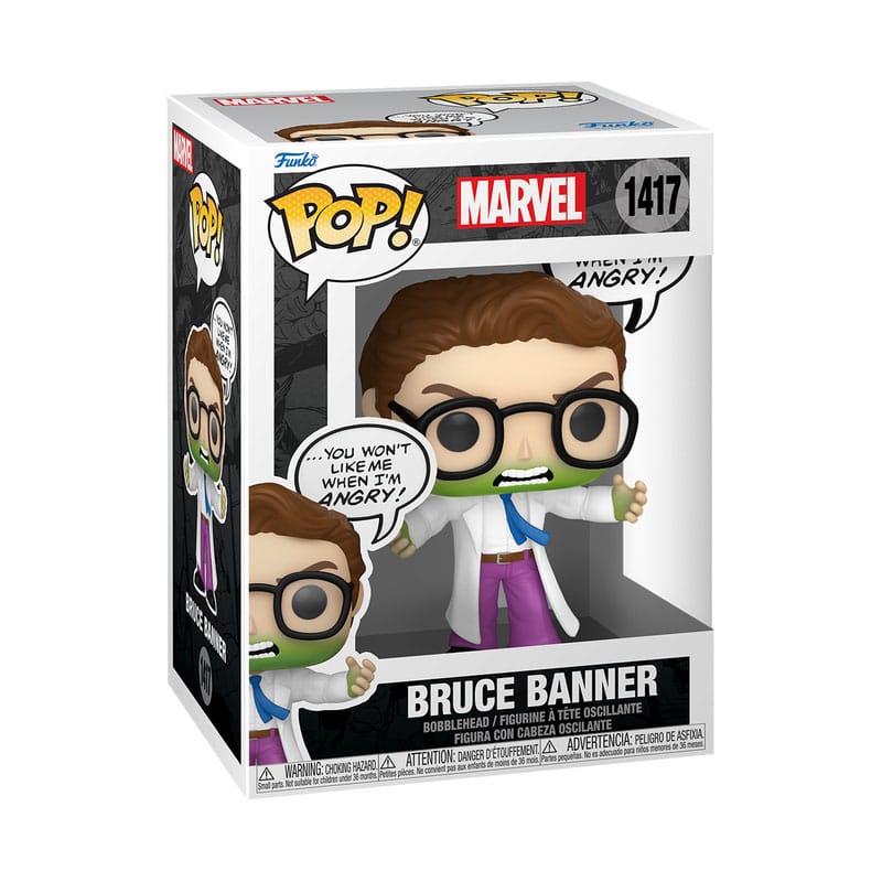 Marvel Comics POP! Marvel Vinyl Figur Bruce Banner(Don't Make me Angry) 9 cm - Versand: 5-7 Tage nach Bestellung