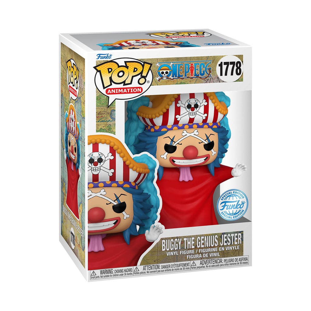 One Piece POP! Movies Vinyl Figur Buggy (Post Time-Skip) Exclusive 9 cm - Versand: 7 Tage nach Bestellung