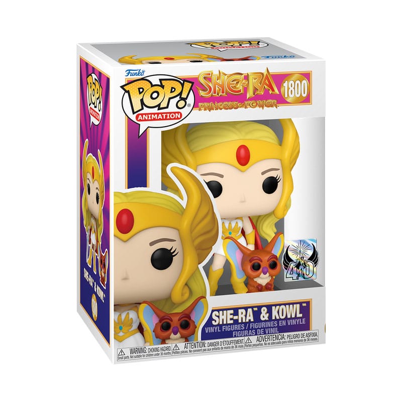 Masters of the Universe POP! & Buddy Vinyl Figur She-Ra w/Kowl 9 cm - Versand: 5-7 Tage nach Bestellung