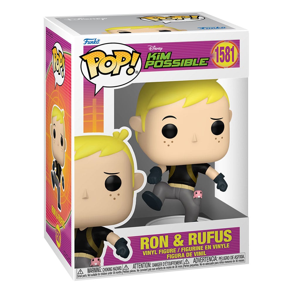 Kim Possible POP! Vinyl Figur Ron w/Rufus 9 cm - Versand: 5-7 Tage nach Bestellung