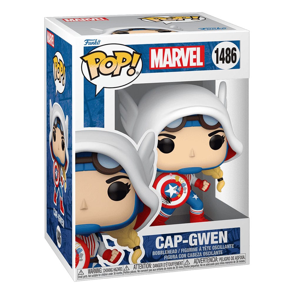 Marvel POP! Vinyl Figur Cap-Gwen 9 cm - Versand: 5-7 Tage nach Bestellung
