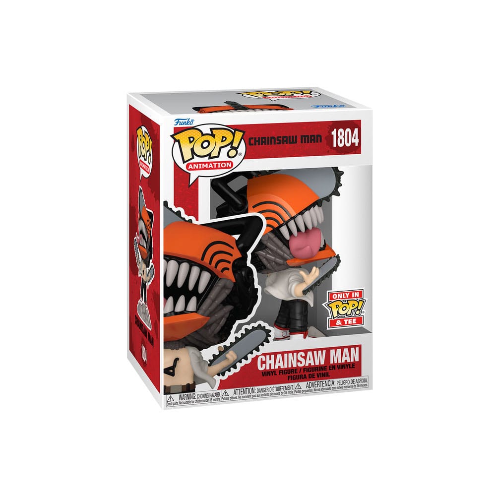 Chainsaw Man POP! & Tee Vinyl Figur & T-Shirt Set Chainsaw Man Leaping Größe S - Versand: 5-7 Tage nach Bestellung