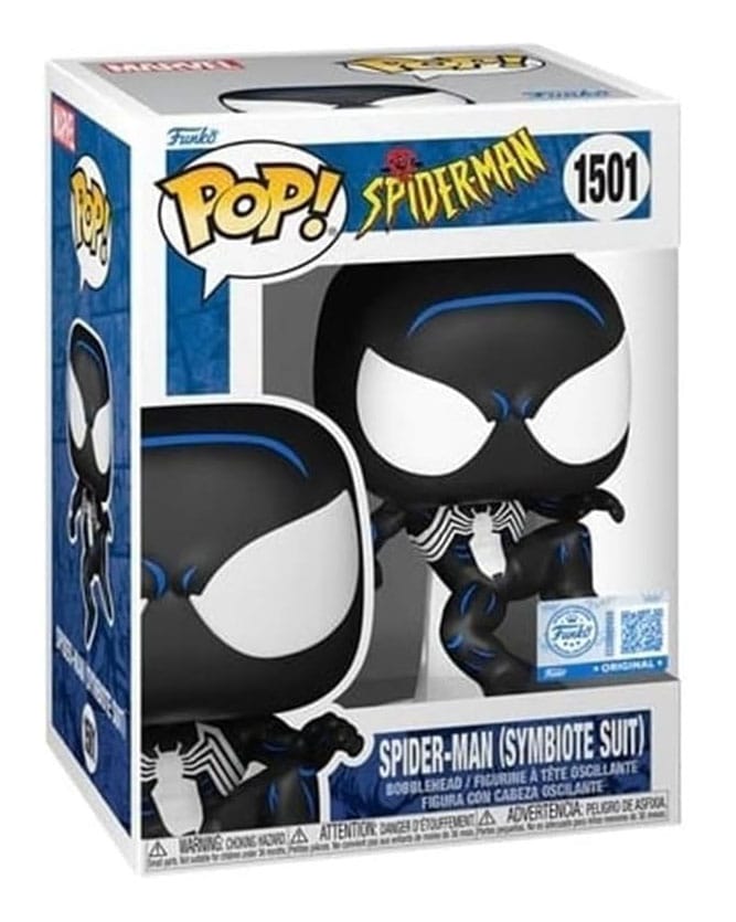 Spider-Man POP! Marvel Vinyl Figur Black Suit Spidey 9 cm - Versand: 5-7 Tage nach Bestellung