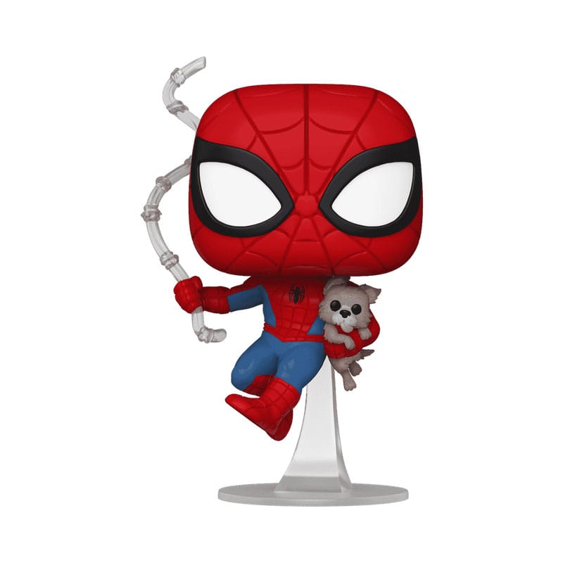 Spider-Man POP&Buddy! Movies Vinyl Figuren Spidey w/Sandwich(Dog) 9 cm - Versand: 5-7 Tage nach Bestellung