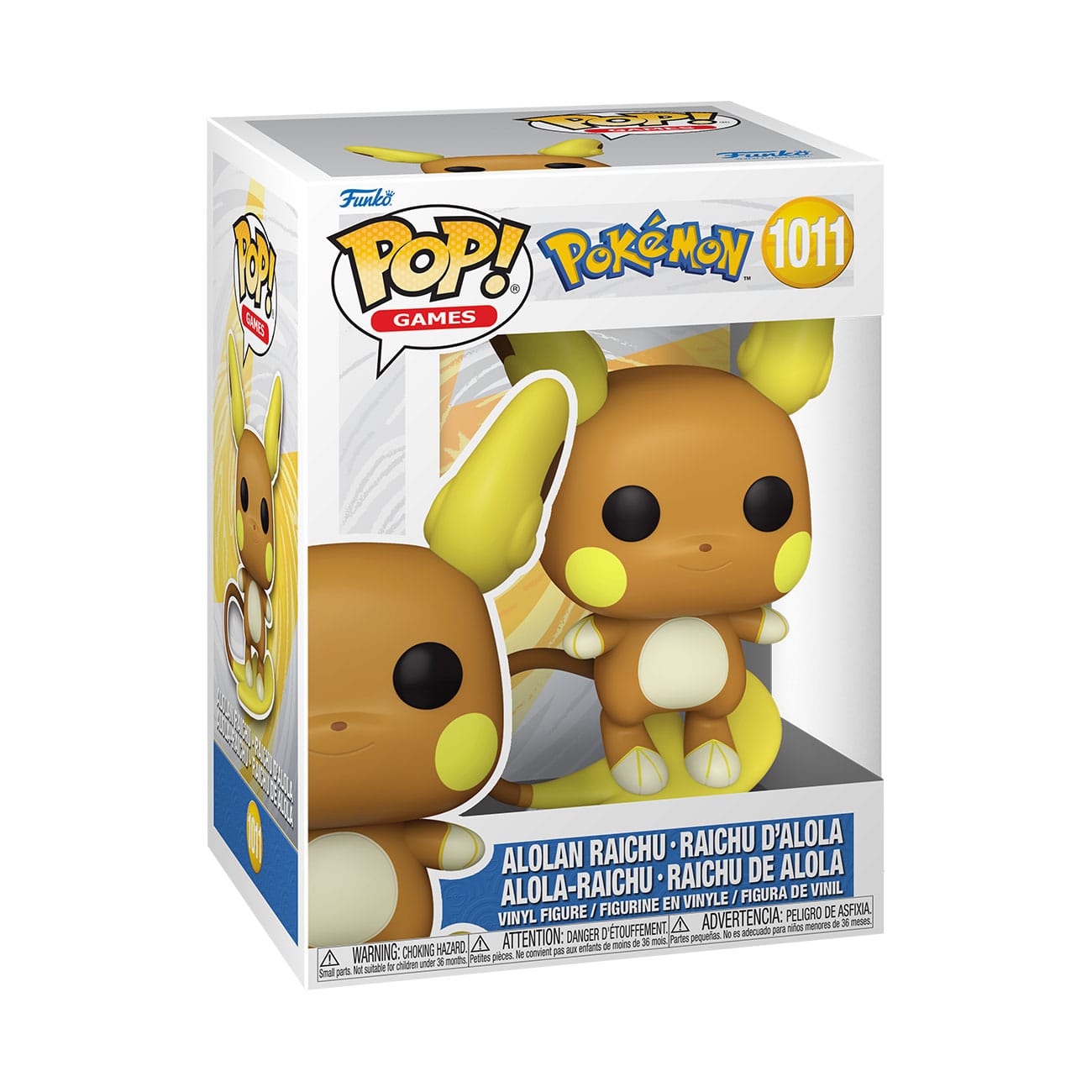 Pokemon POP! Games Vinyl Figur Raichu(Alolan)(EMEA) 9 cm - Versand: 5-7 Tage nach Bestellung