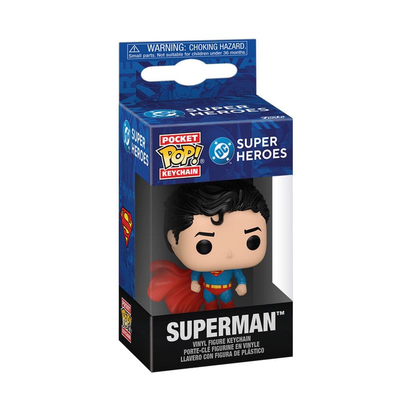DC Comics POP! Vinyl Schlüsselanhänger 4 cm New Classics - Superman Display (12) - Preorder - ETA: 01.12.2025