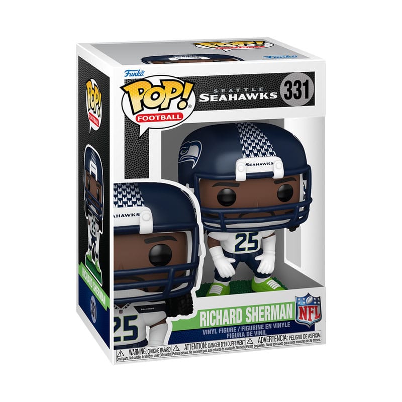 NFL: Legends POP! Sports Vinyl Figur Legends- Richard Sherman(Seahawks) 9 cm - Preorder - ETA: 25.12.2025