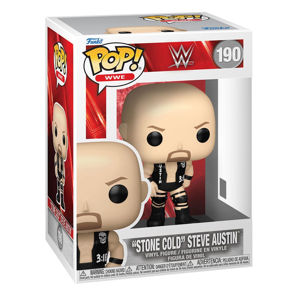WWE POP! Vinyl Figur "Stone Cold" Steve Austin 9 cm - Versand: 7 Tage nach Bestellung