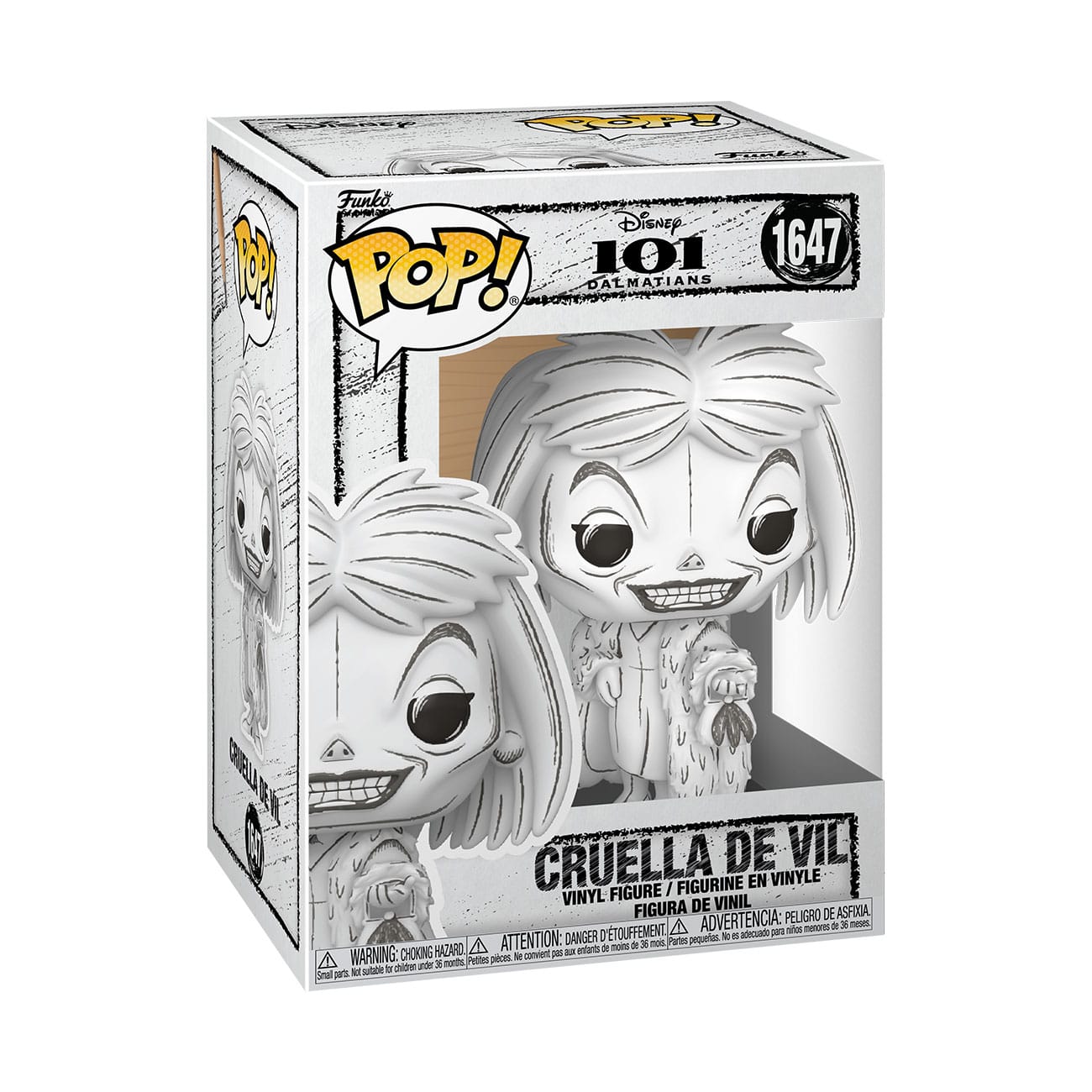 Disney POP! Vinyl Figur Sketched- Cruella De Vil 9 cm - Preorder - ETA: 12.11.2025