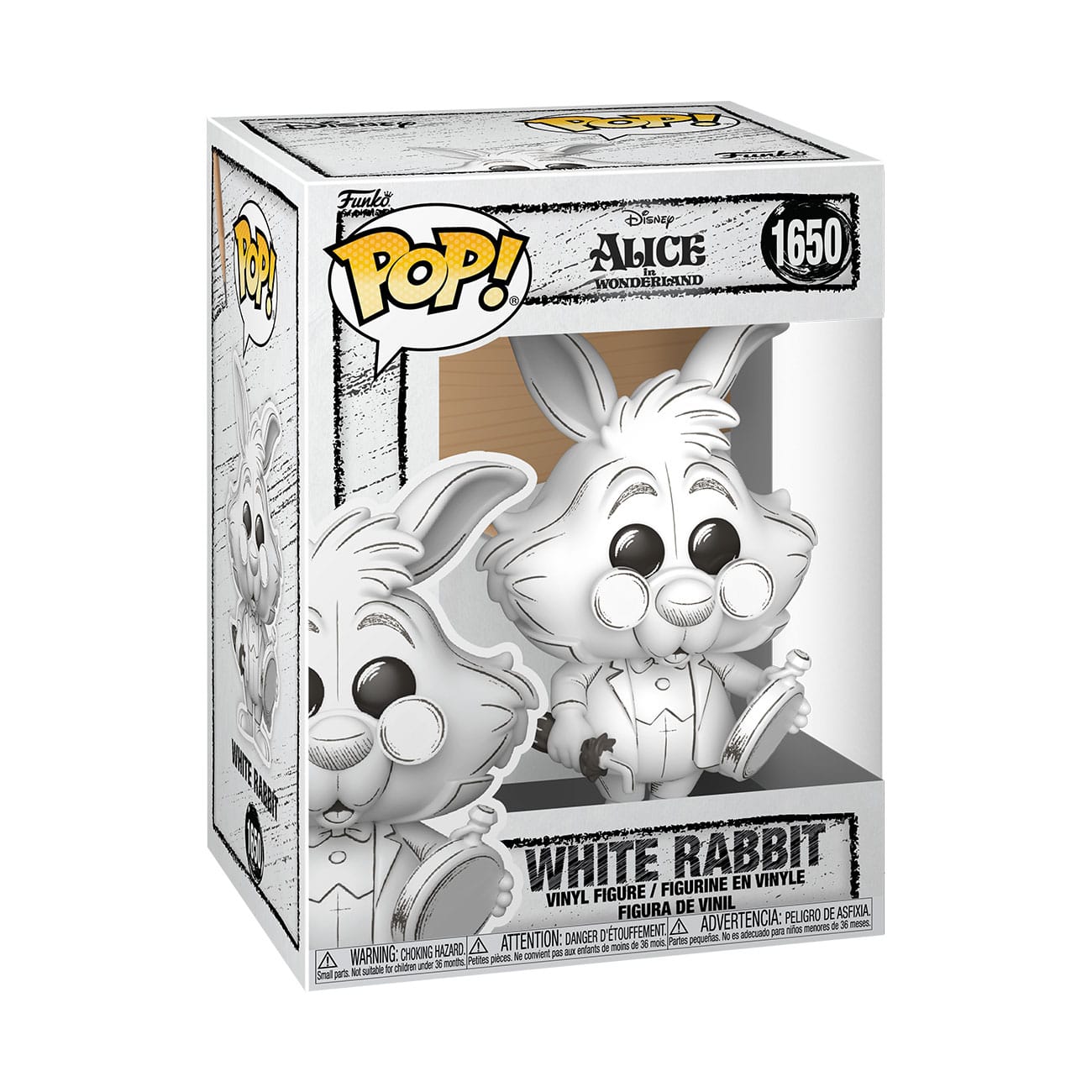 Disney POP! Vinyl Figur Sketched- White Rabbit 9 cm - Preorder - ETA: 12.11.2025