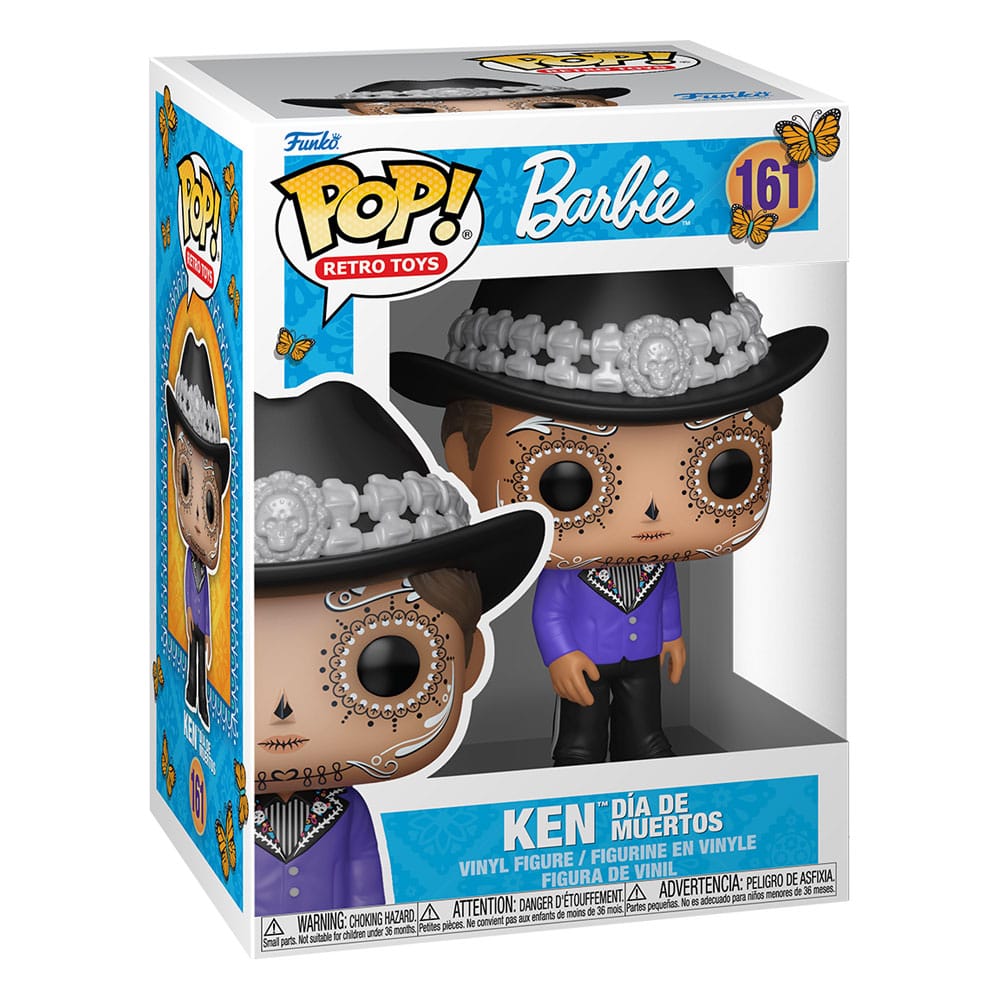 Barbie POP! Retro Toys Vinyl Figur Ken Dia de los Muertos 9 cm - Versand: 5-7 Tage nach Bestellung