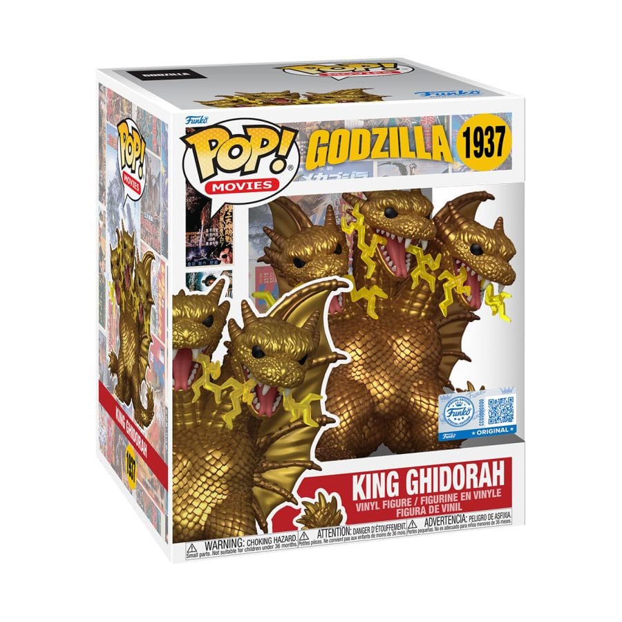 *heo Exclusive Edition* Godzilla Super Sized POP! Movies Vinyl Figur King Ghidora (Electric) 15 cm - Preorder - ETA: 25.11.2025