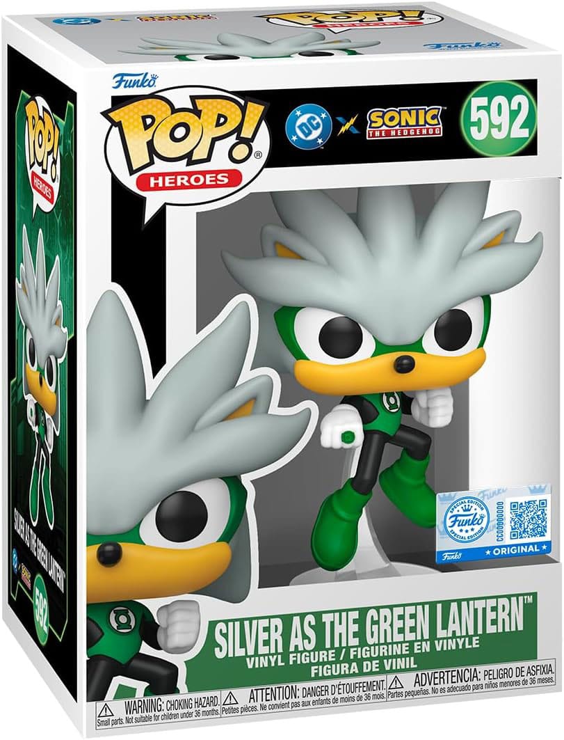 DC's Justice League and Sonic the Hedgehog POP! Movies Vinyl Figuren Silver/GL 9 cm - Versand: 7 Tage nach Bestellung
