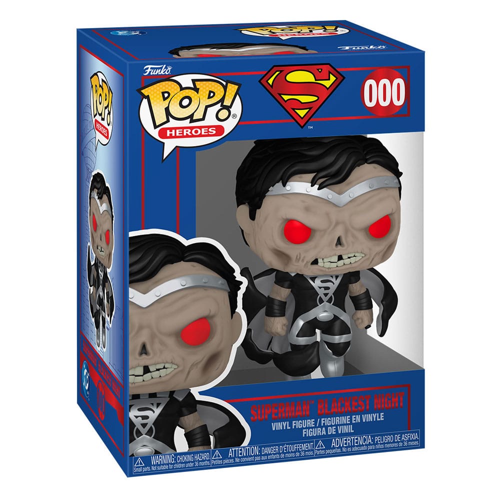 DC Comics POP! Heroes Vinyl Figur Superman Blackest Night 9 cm - Preorder - ETA: 20.11.2025