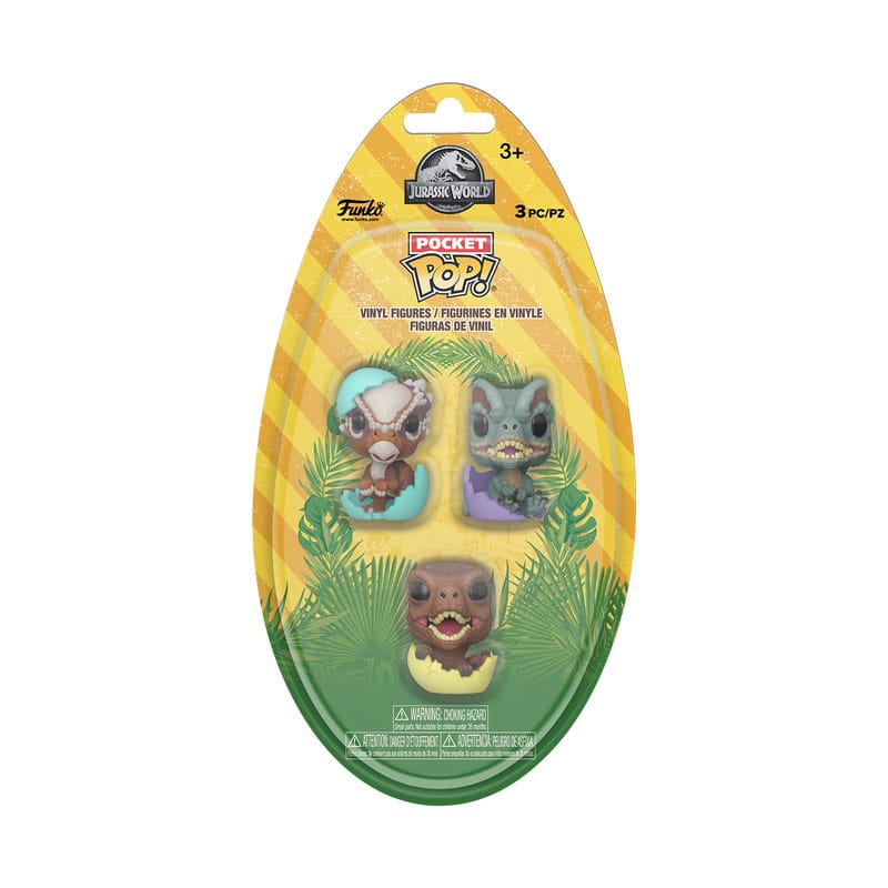 Jurassic Park Pocket POP! Vinyl Figuren Easter Egg 3-Pack Dinos 4 cm - Preorder - ETA: 05.01.2026