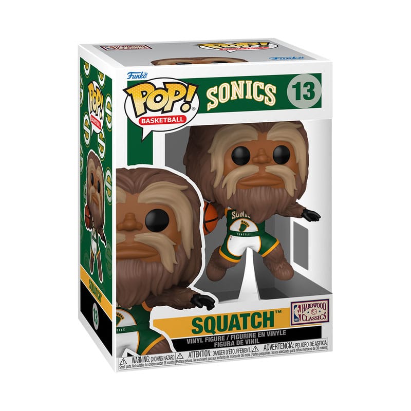 NBA Legends POP! Sports Vinyl Figur Mascots Sonics- Sasquatch 9 cm - Preorder - ETA: 25.12.2025