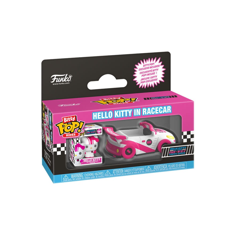 Sanrio Bitty POP! Ride Vinyl Figur Racecar w/HK 2,5 cm - Versand: 7 Tage nach Bestellung