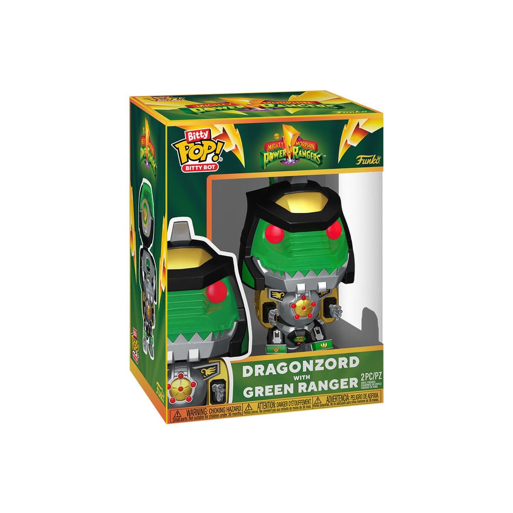 Hasbro Bitty POP! Bots Figur PR- Dragon Zord w/GR Ranger 11,7 cm - Versand: 7 Tage nach Bestellung