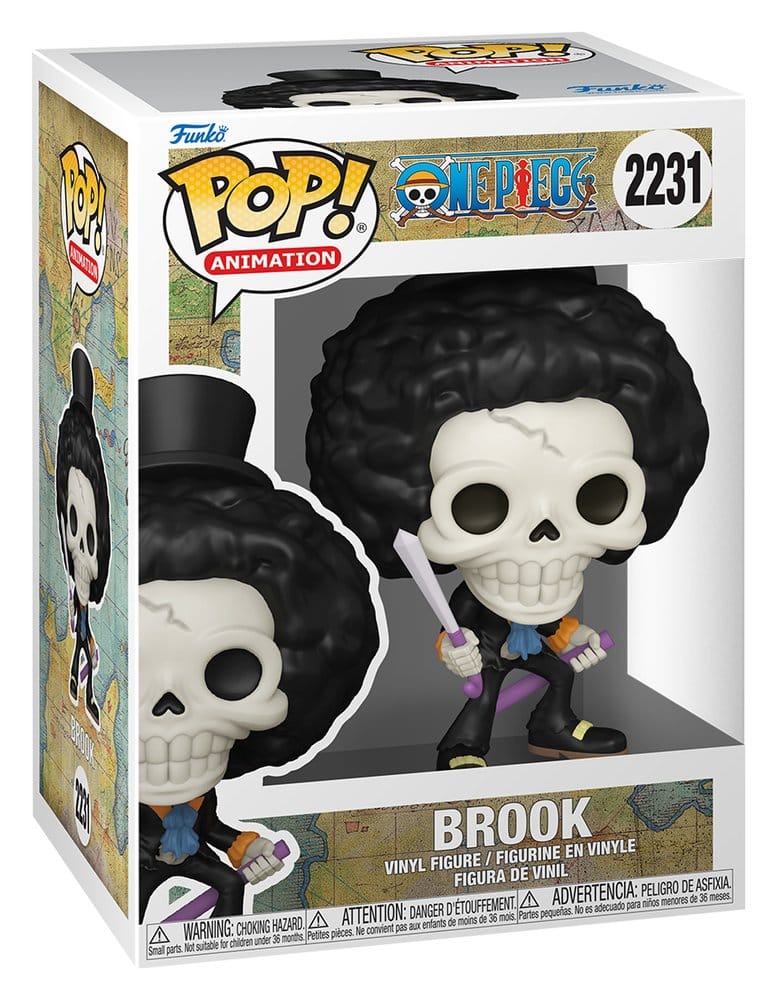 One Piece POP! Animation Vinyl Figur Brook (Refresh) 9 cm - Versand: 7 Tage nach Bestellung