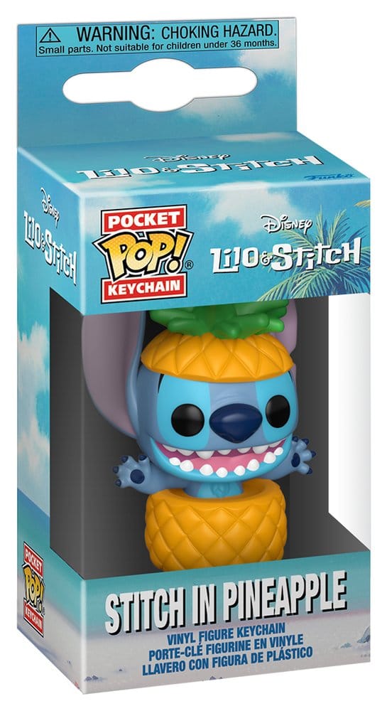 Lilo&Stitch POP! Vinyl Schlüsselanhänger 4 cm Stitch in pineapple Display (12) - Versand: 7 Tage nach Bestellung