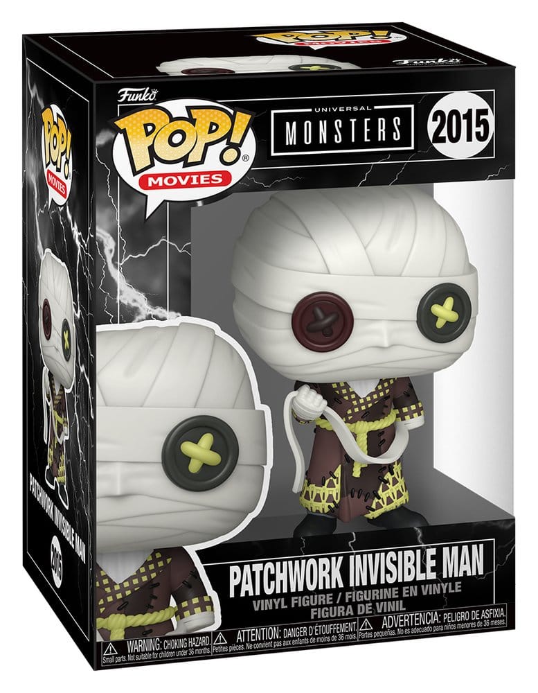 Universal Monsters Patchwork POP! Movies Vinyl Figur Invisible Man 9 cm - Preorder - ETA: 25.06.2026