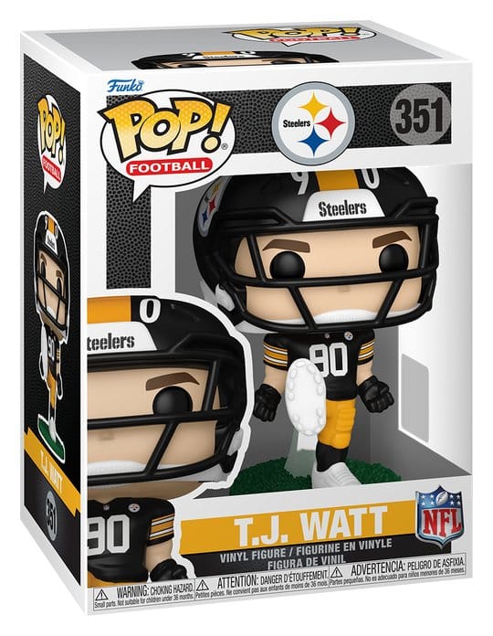 NFL POP! Vinyl Figur : Steelers- T.J. Watt 9 cm - Preorder - ETA: 25.10.2026