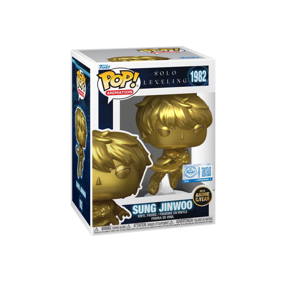 Solo Leveling Pop! Animation Vinyl Figur Sung Jinwoo (Gold) Exclusive Edition 10 cm - Preorder - ETA: 25.11.2025