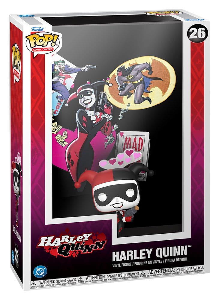 DC Comics POP! Comic Covers Vinyl Figur Harley Quinn 9 cm - Preorder - ETA: 14.08.2026