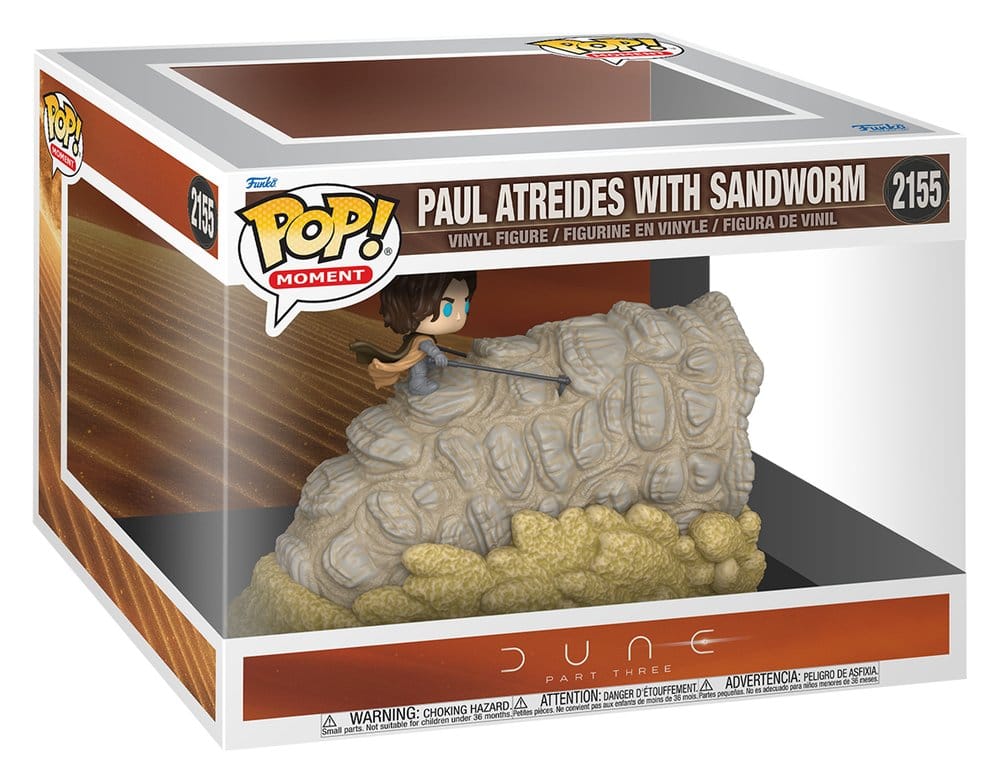 Dune: Part Three POP! Moment Vinyl Figuren Paul Atreides with Sandworm 9 cm - Versand: 7 Tage nach Bestellung