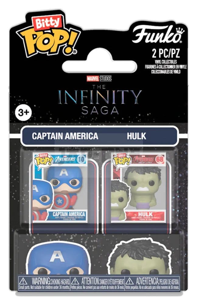 Marvel IS Bitty POP! Vinyl Figuren 2er-Pack Cap & Hulk 2 cm - Versand: 7 Tage nach Bestellung