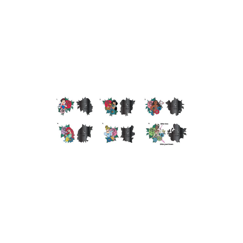 Disney Loungefly POP! Pin Ansteck-Pins Princess Tattoo 3 cm Sortiment (12) - Preorder - ETA: 18.09.2026